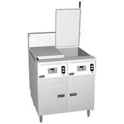 وحدة طهي مزدوجة Pitco تعمل بالغاز مع إعادة التسخين والتحكم التلقائي